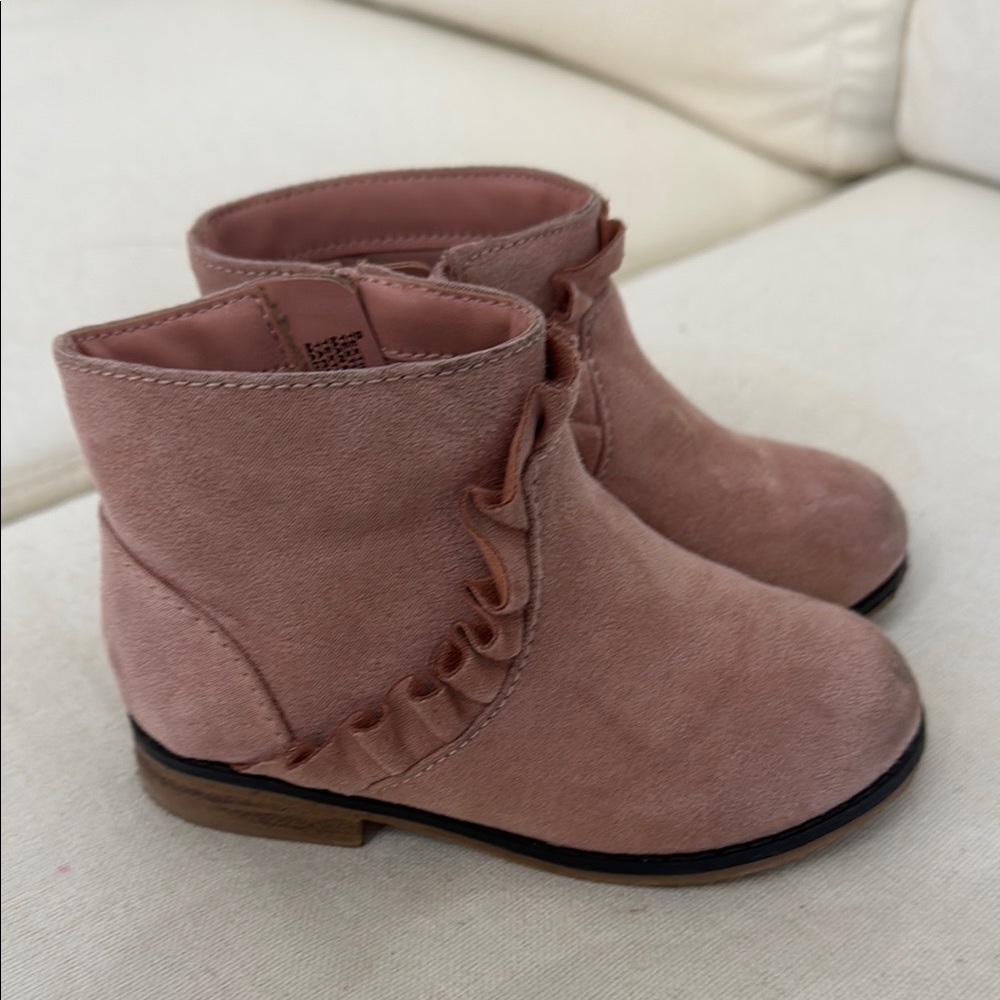 Pink Ruffle Kids Boots